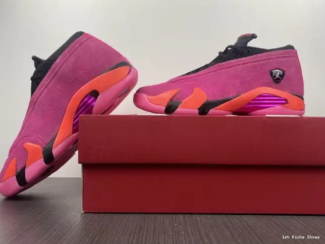 1st Kicks Shoes Pink DH4121-600 (W) Retro Shocking 14 Jordan Low 0514